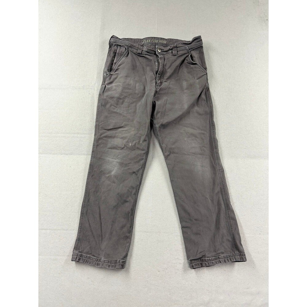 Duluth Trading Company Men's Flex Fire Hose Gray Casual Pants Work Pants 36x30
